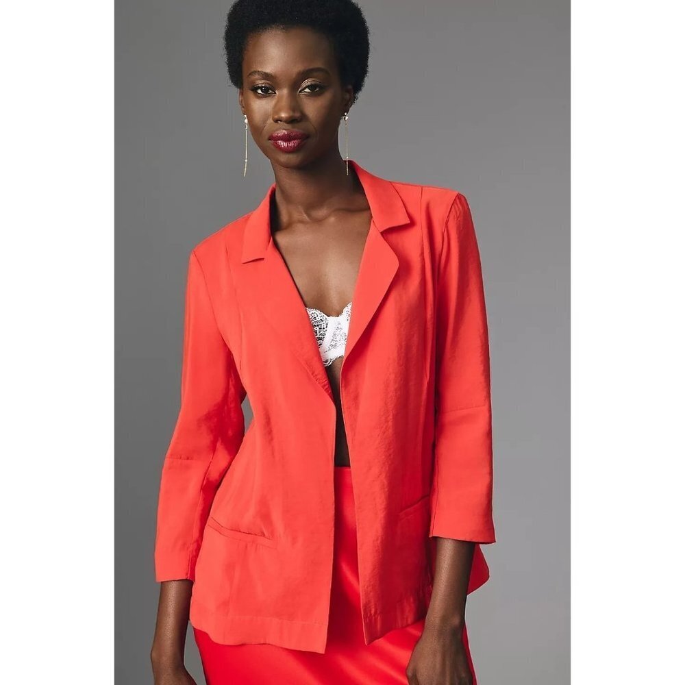 NWT Anthropologie Cherry Red Blazer